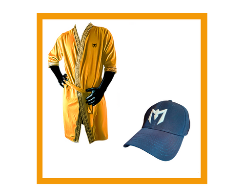COMBO 1 BATA DORADA LIGERA Y 1 GORRA
