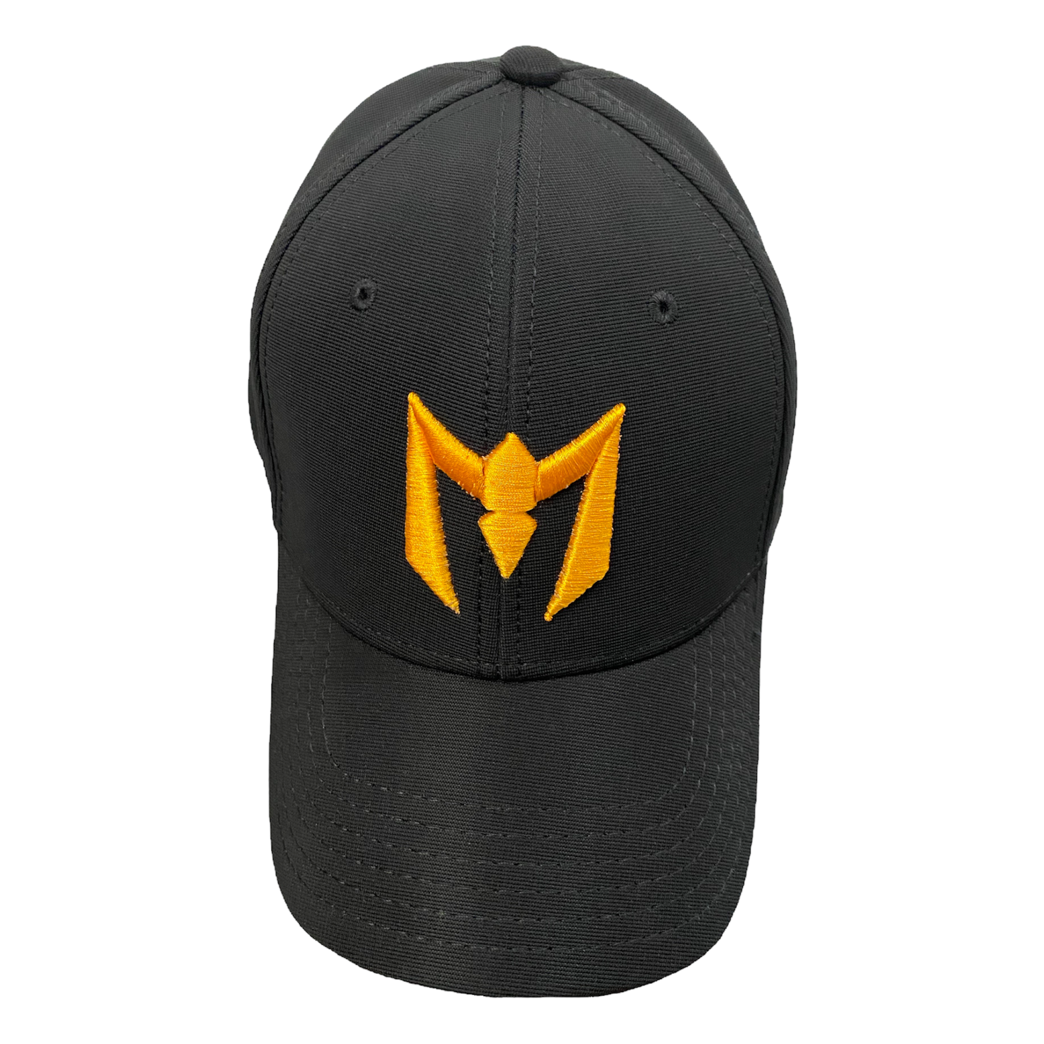 GORRA CLASICA NEGRA CON BORDADO AMARILLO
